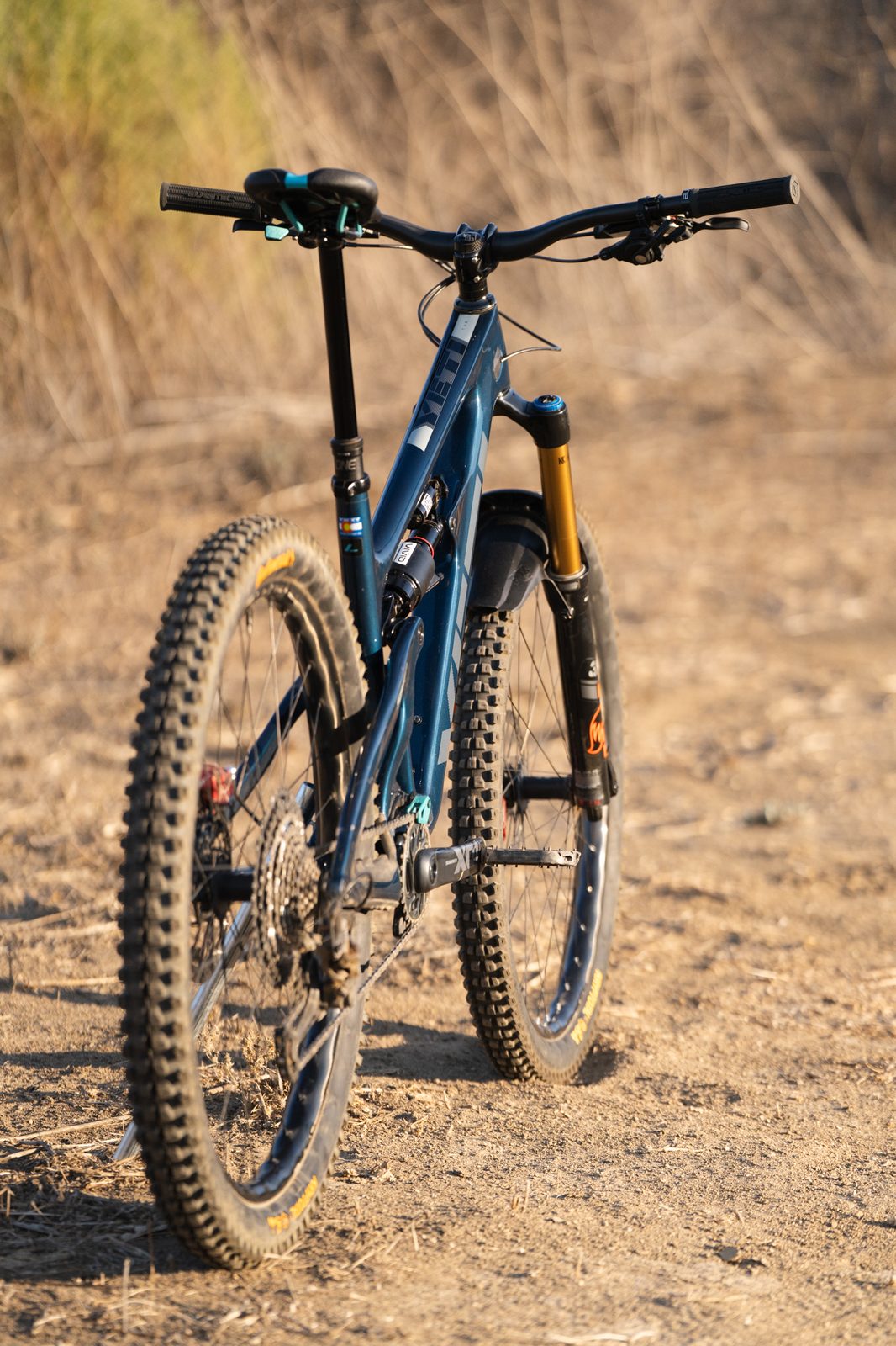 Mountain bike built from a bare frame